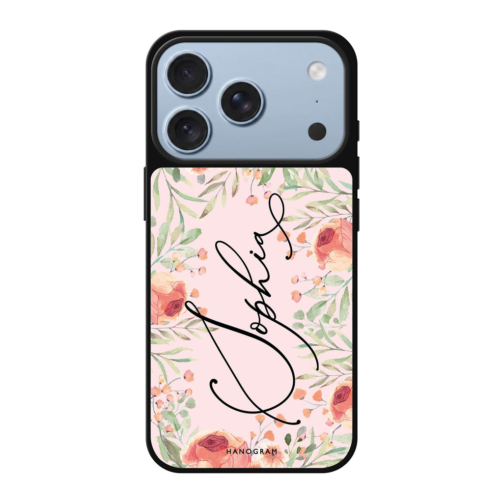Glamorous Garden personalized name spring fashion floral iPhone 18 Pro Max mirror case