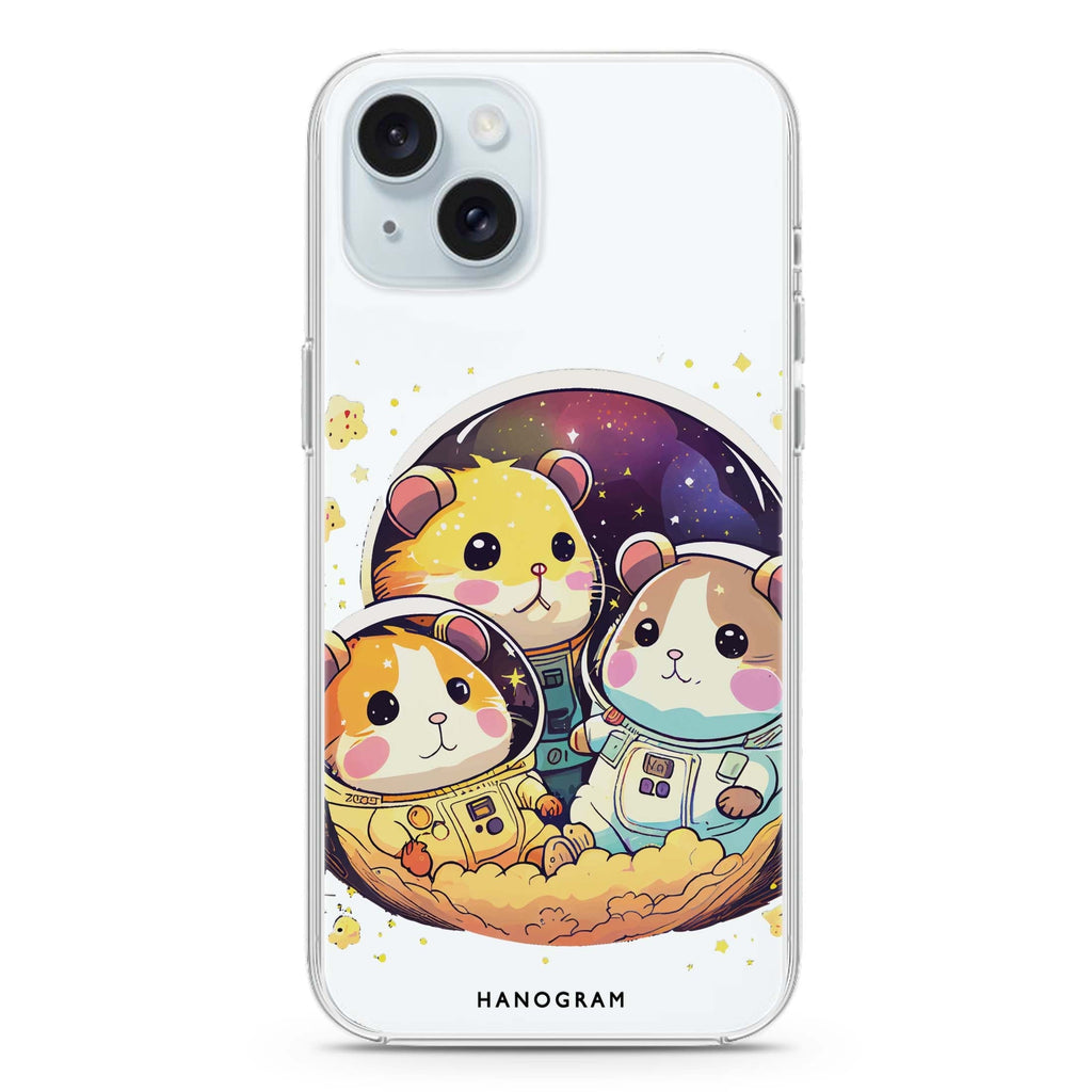 Cute space squirrels iPhone 15 plus Ultra Clear Case