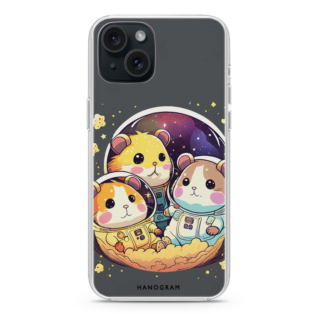 Cute space squirrels iPhone 15 Plus MagSafe Compatible Ultra Clear Case