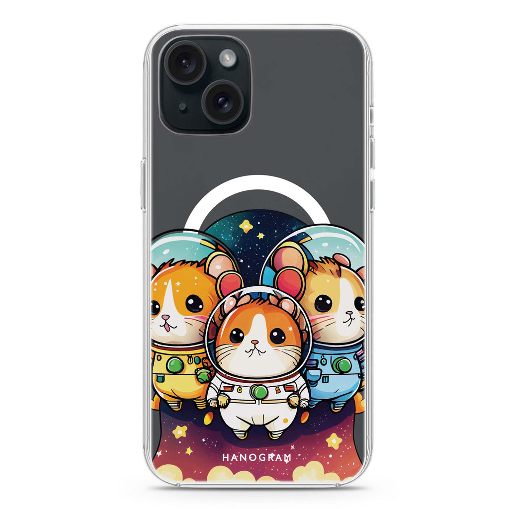 Space squirrels iPhone 15 Plus MagSafe Compatible Ultra Clear Case