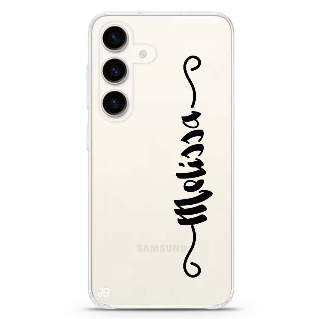 Casual Vertical Name Samsung Galaxy Ultra Clear Case