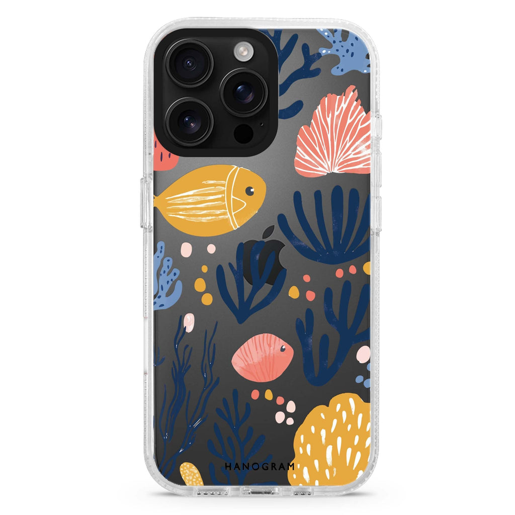 Coral Cutouts iPhone Ultra Clear Case