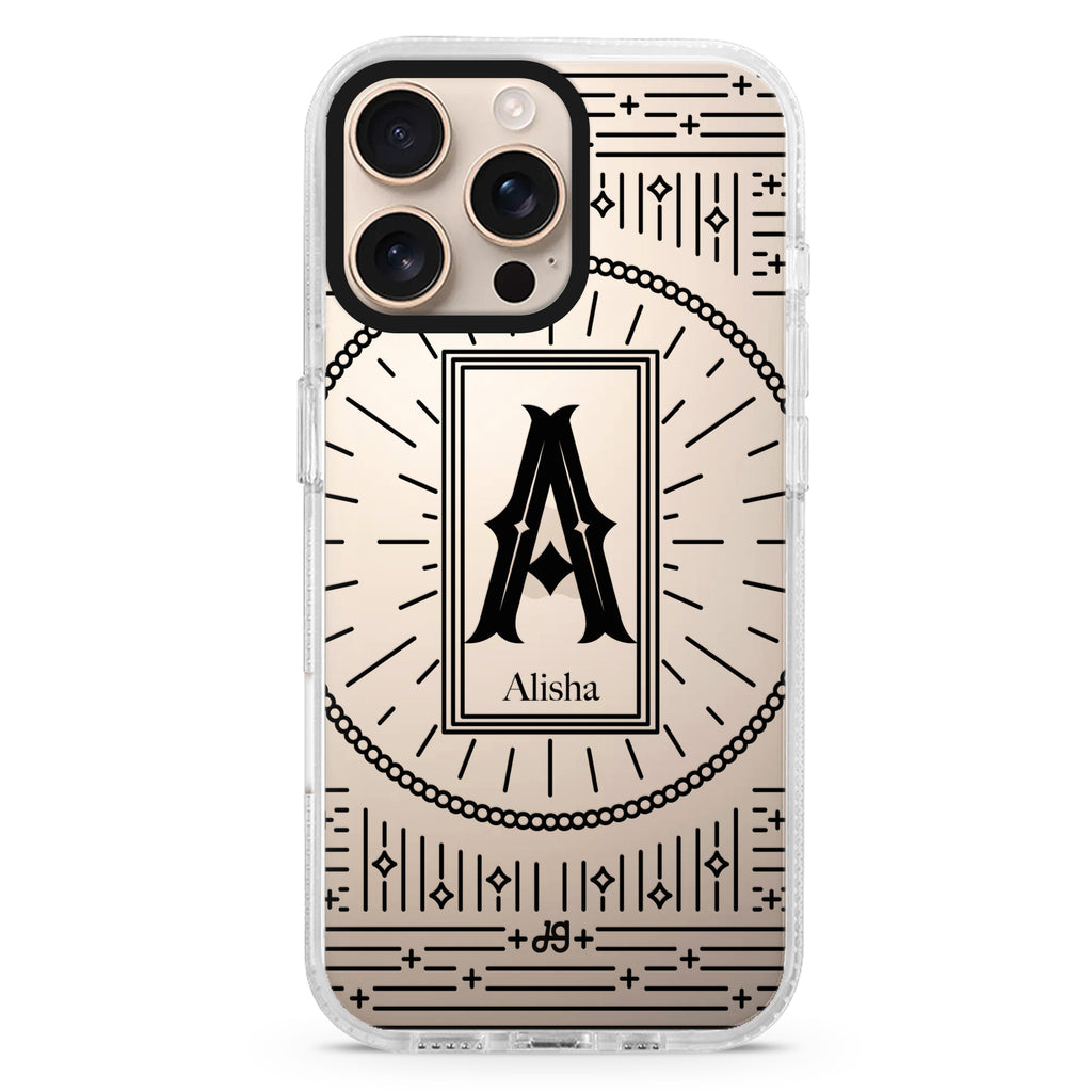 Artistic Monogram II iPhone Ultra Clear Case