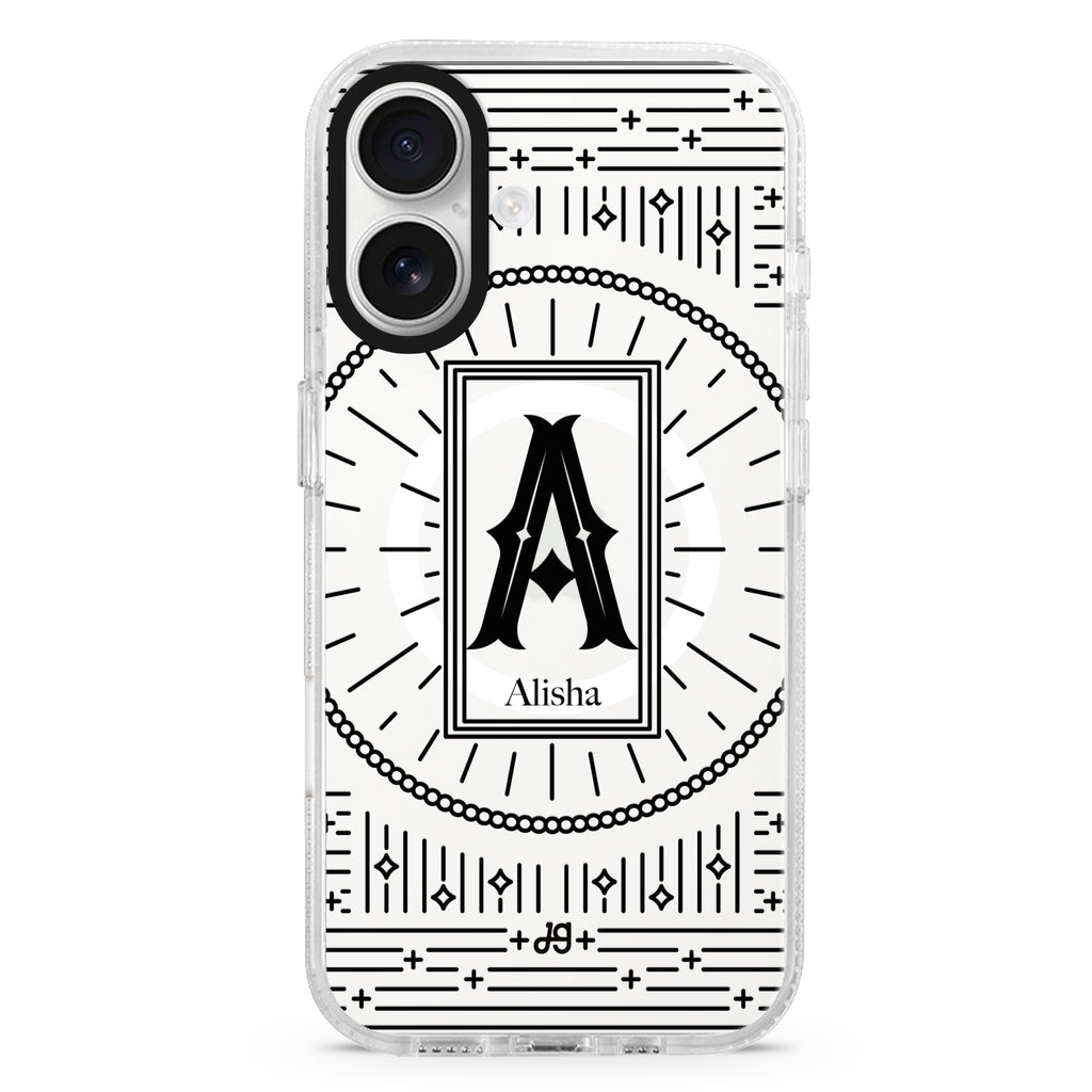 Artistic Monogram II MagSafe Compatible Ultra Clear Case