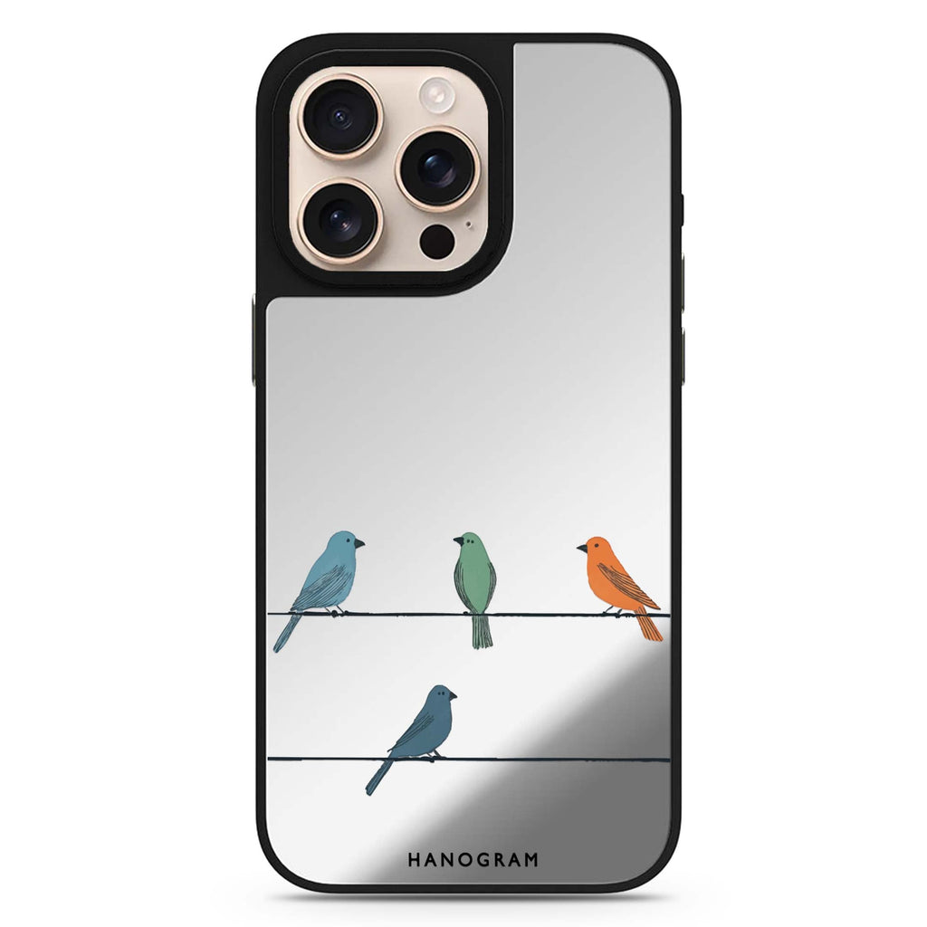 Three Little Hues sleek reflective design iPhone 16/15/14 Pro Max & Pro mirror case