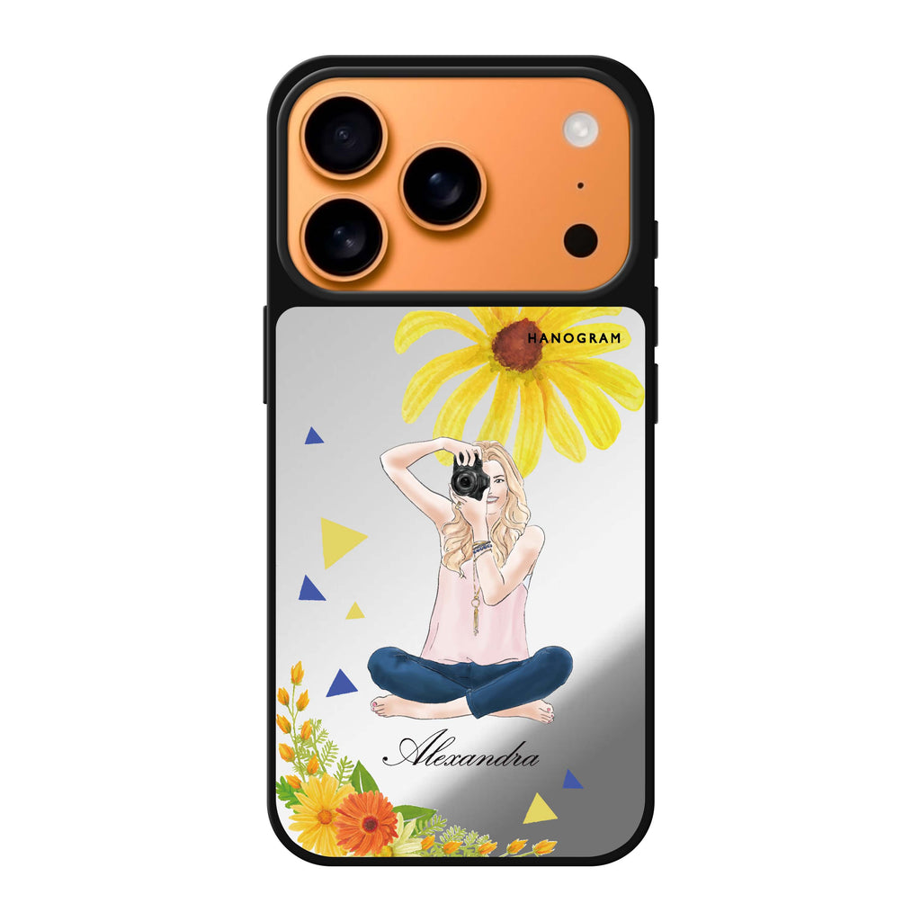Floral Photography II personalized name spring flower floral iPhone 17 Pro Max mirror case