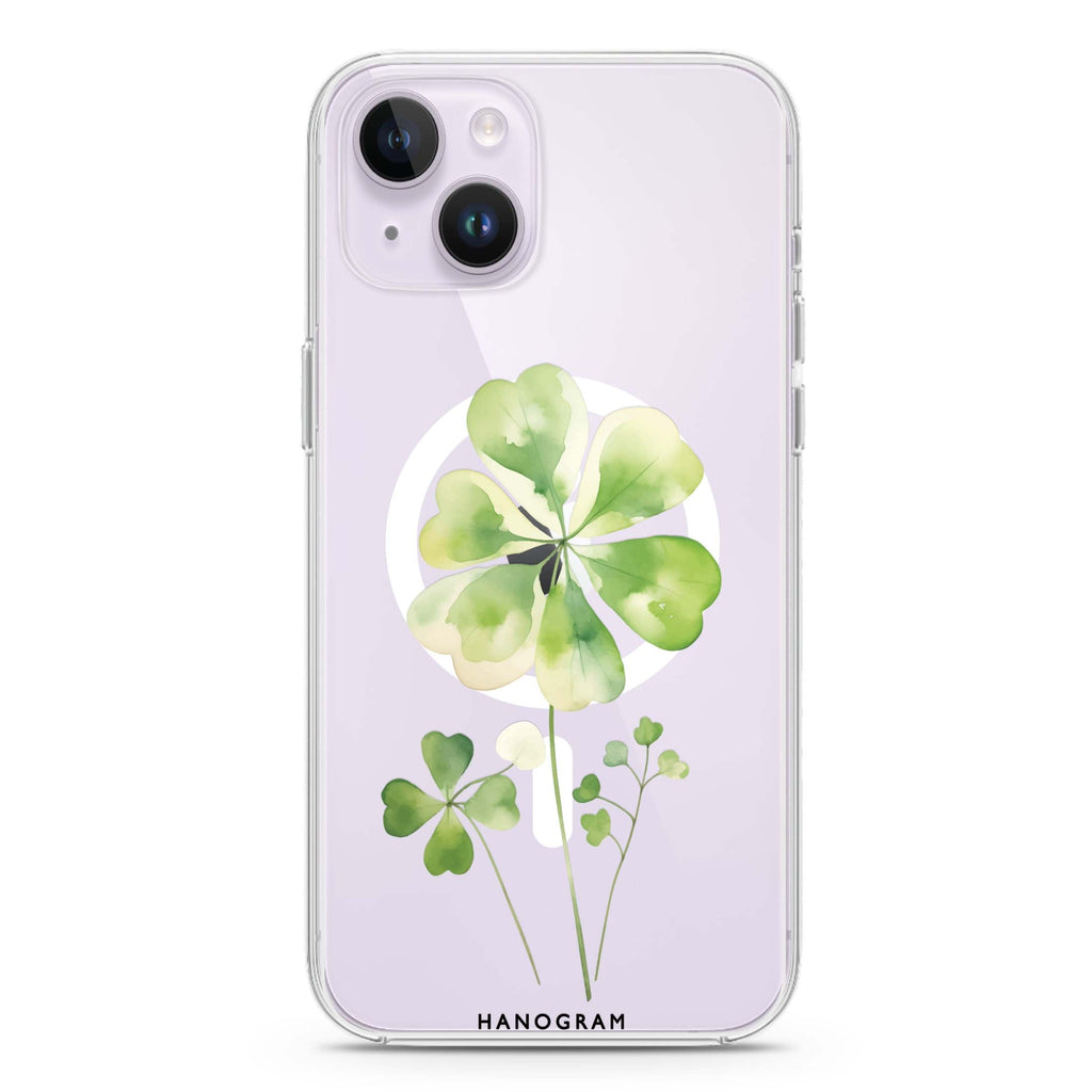 Clover's Heart iPhone 14 Plus MagSafe Compatible Ultra Clear Case