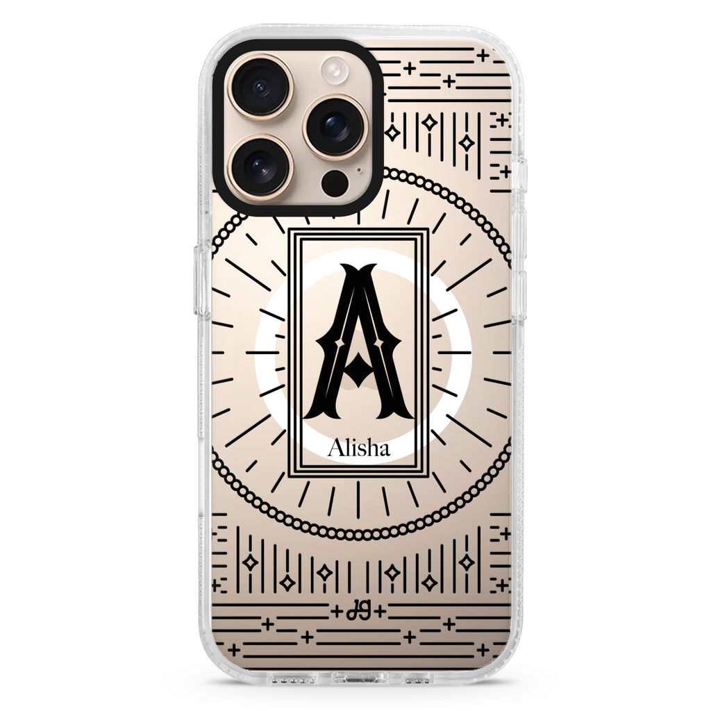 Artistic Monogram II MagSafe Compatible Ultra Clear Case