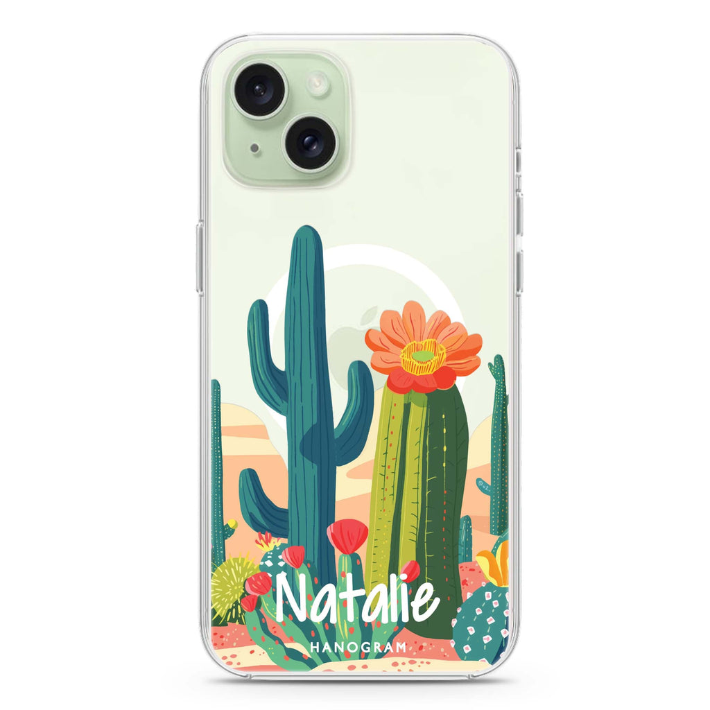 Desert Oasis iPhone 15 Plus MagSafe Compatible Ultra Clear Case