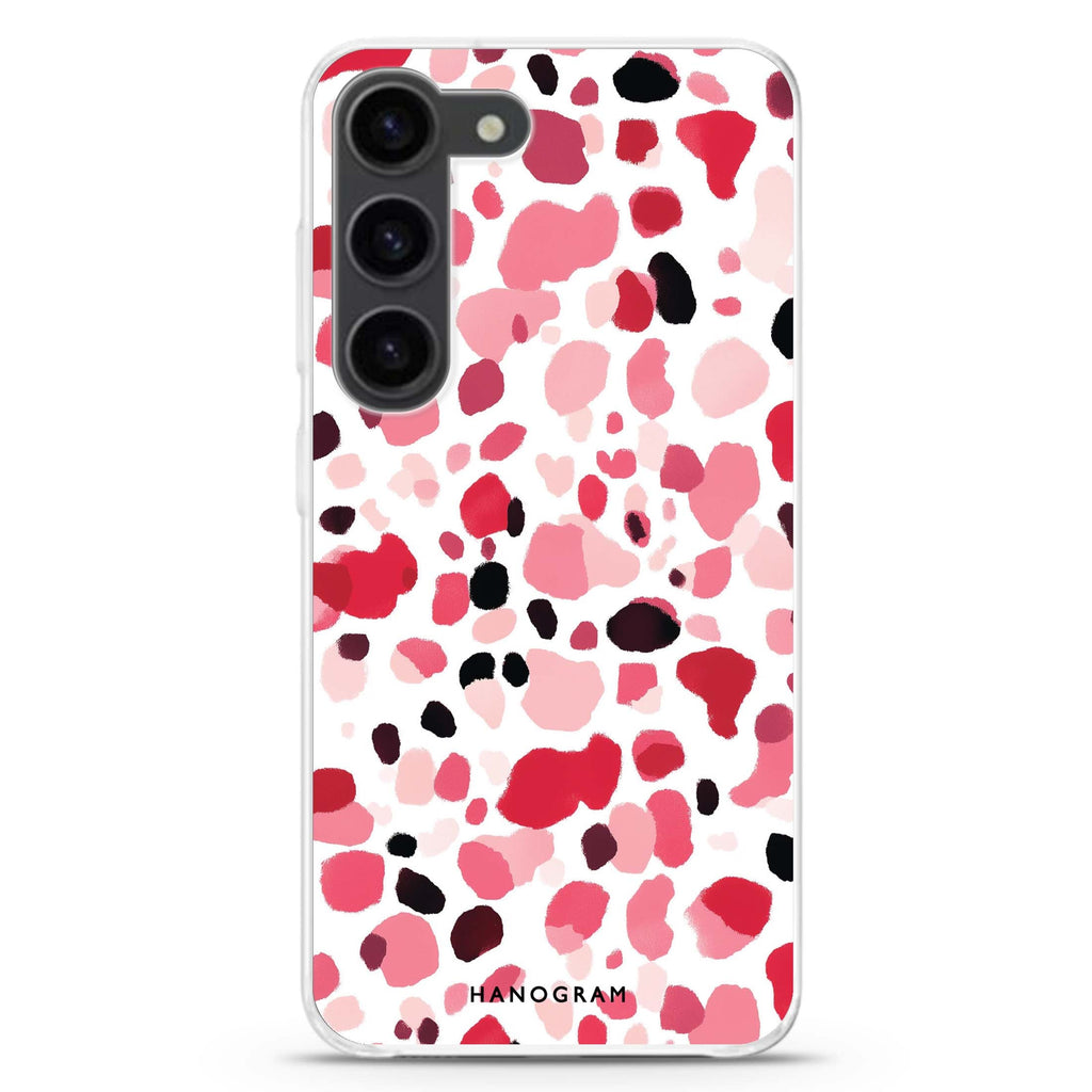 Leopard Luxe ultra-clear case for Samsung Galaxy S23/S22, front view
