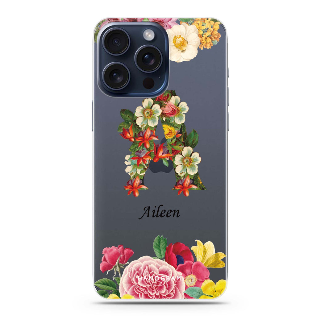 Bouqet Flower Monogram iPhone Ultra Clear Case