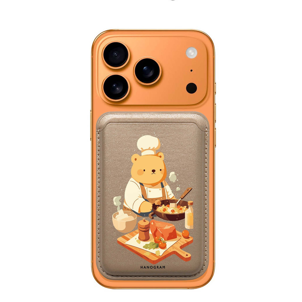 Culinary Bear MagSafe wallet for iPhone, slim magnetic card holder, main view