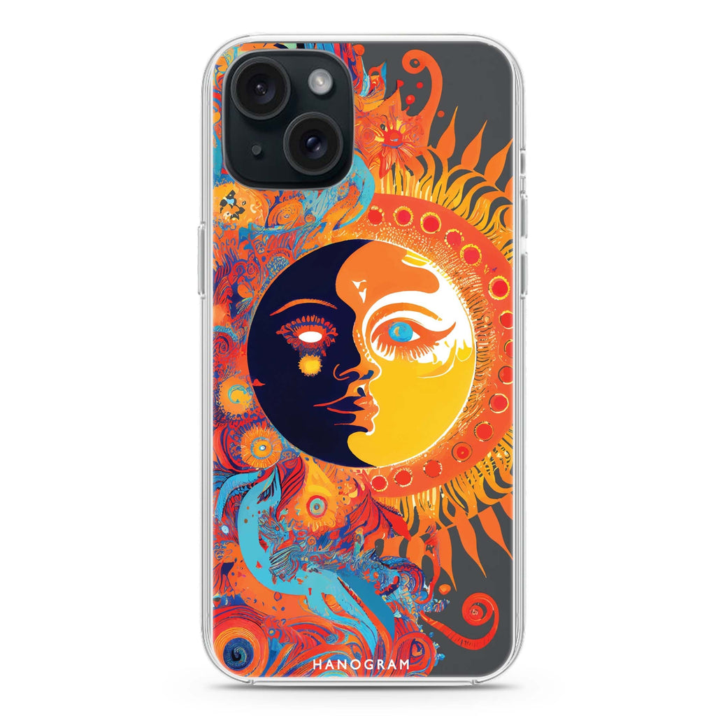 Moon & Sun iPhone 15 plus Ultra Clear Case
