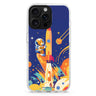 Surfing the Stars iPhone 16/15/14 Pro Max & Pro ultra clear case celestial design, front product view