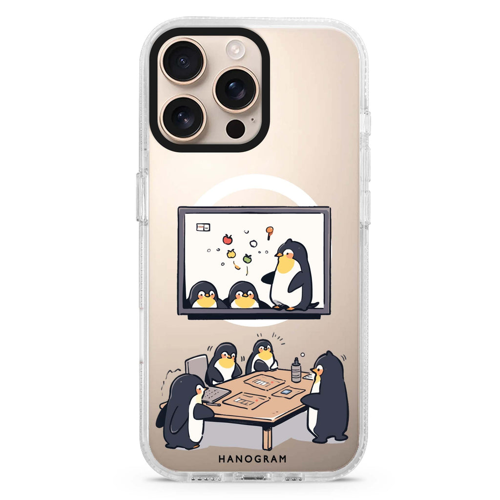 Abstract Doodles Pattern MagSafe Compatible iPhone 16 Pro Ultra Clear Case - Personalized and Stylish Protection
