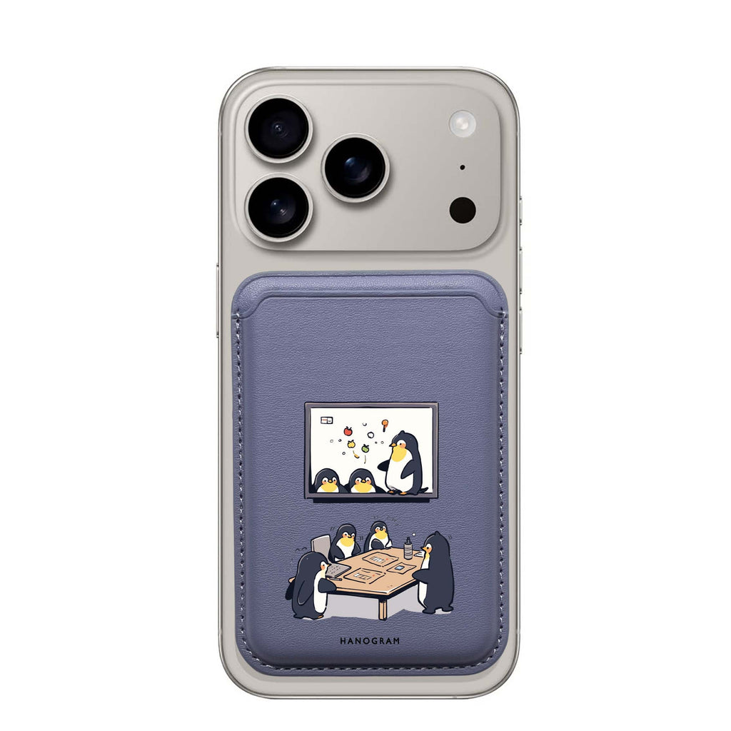 Penguin Presentation MagSafe wallet for iPhone, slim magnetic card holder, main view