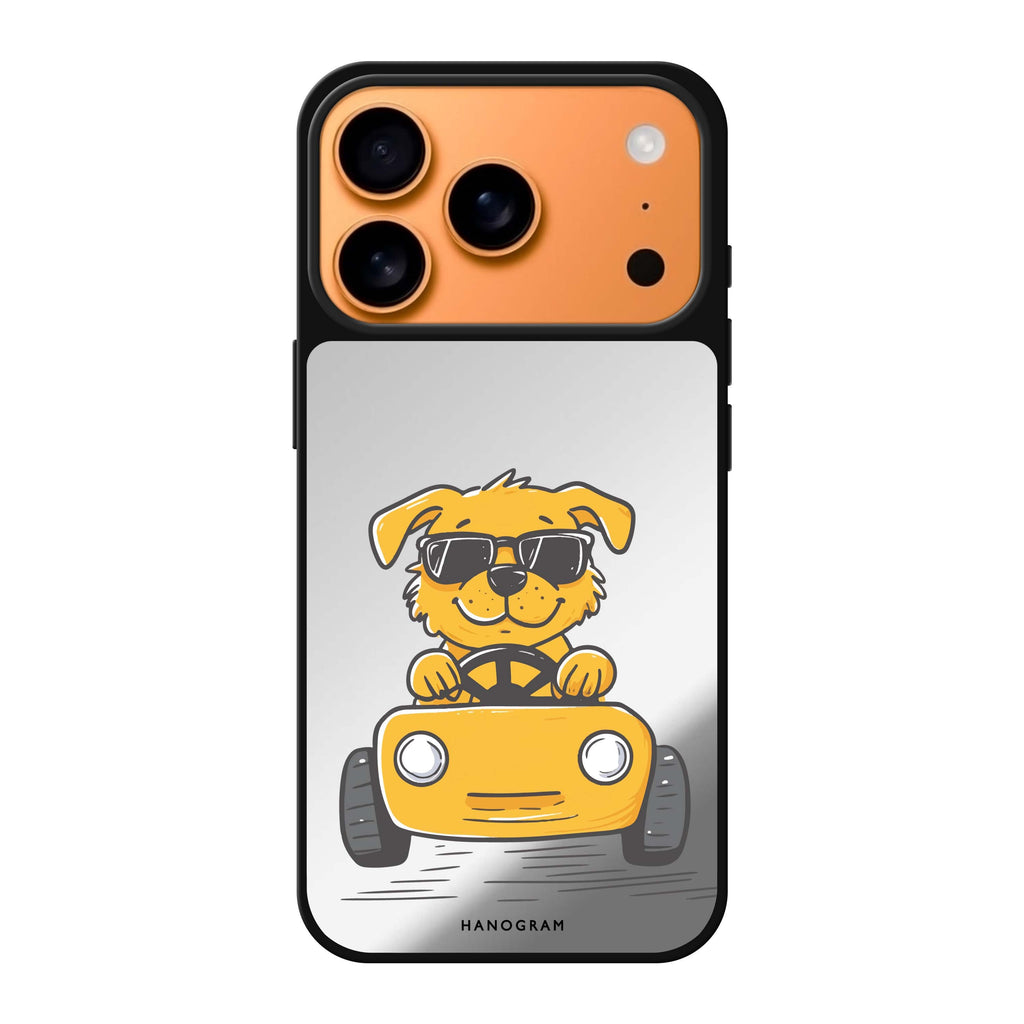 Cool Pup Drive dog animal cute iPhone 17 Pro Max mirror case