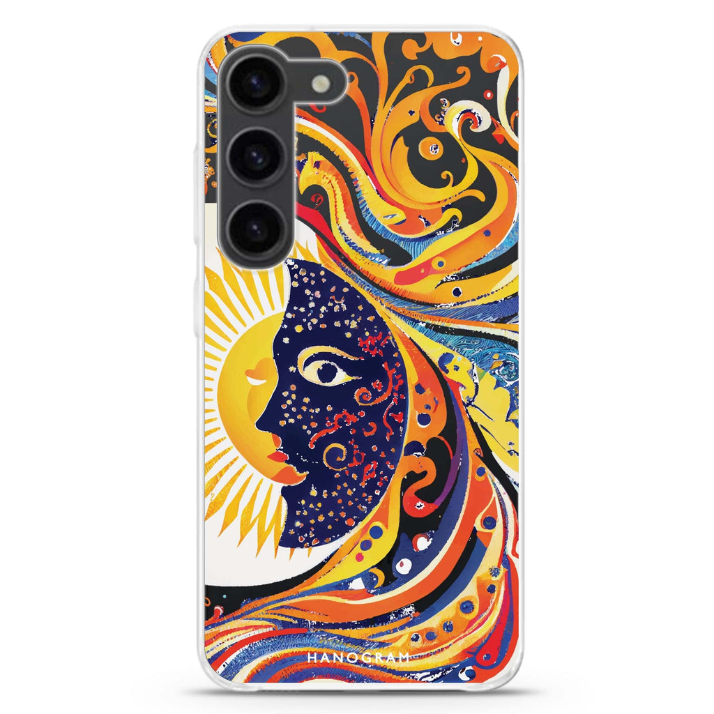 Sun & Moon ultra-clear case for Samsung Galaxy S23/S22, front view