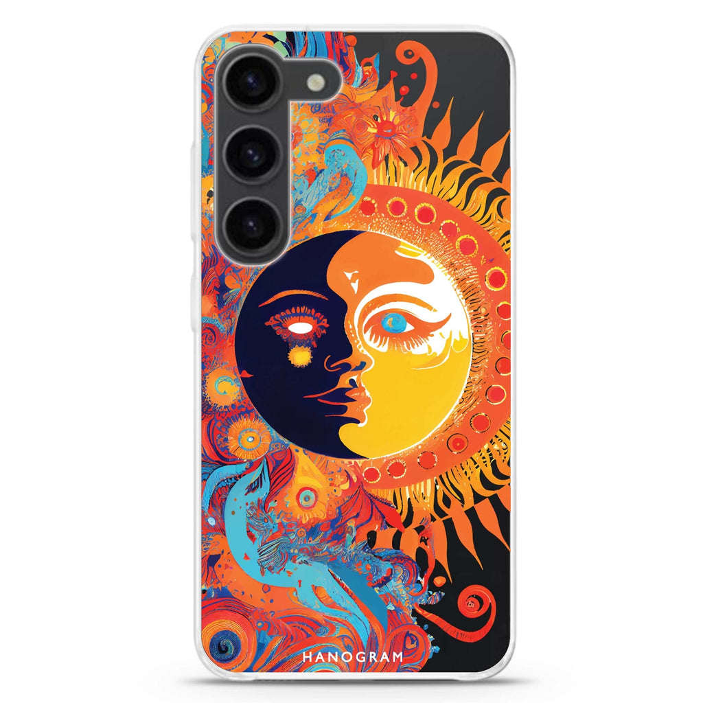 Moon & Sun ultra-clear case for Samsung Galaxy S23/S22, front view