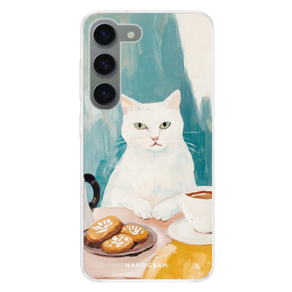 Coffee with Whiskers Samsung Galaxy Ultra Clear Case