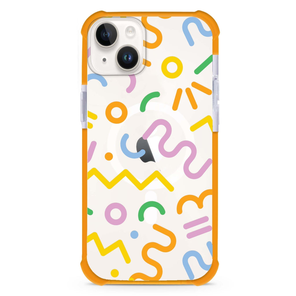 Abstract Doodles iPhone 15 Plus MagSafe Compatible Ultra Shockproof Case