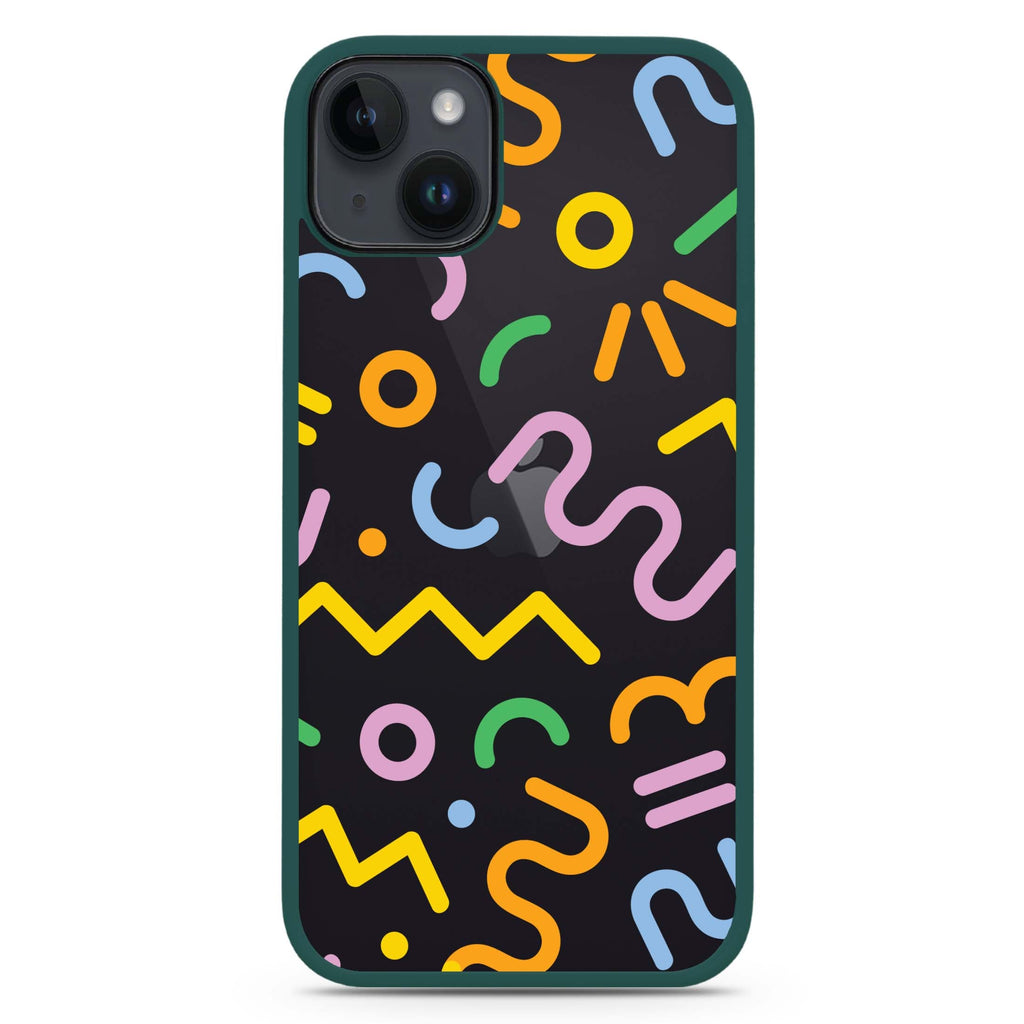 Abstract Doodles iPhone 15 Plus Impact Guard Bumper Case