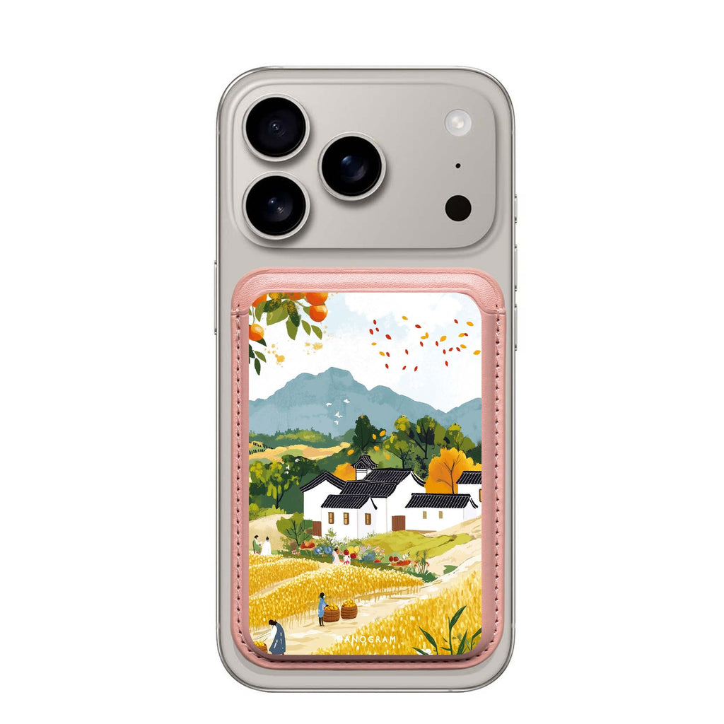 Autumn Balance MagSafe wallet for iPhone, slim magnetic card holder, main view