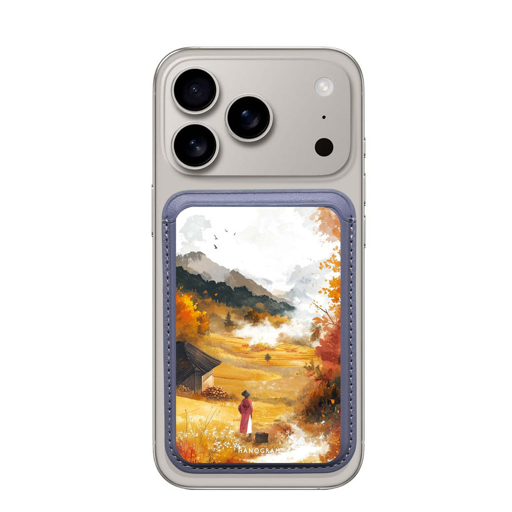 Autumn Splendor MagSafe wallet for iPhone, slim magnetic card holder, main view