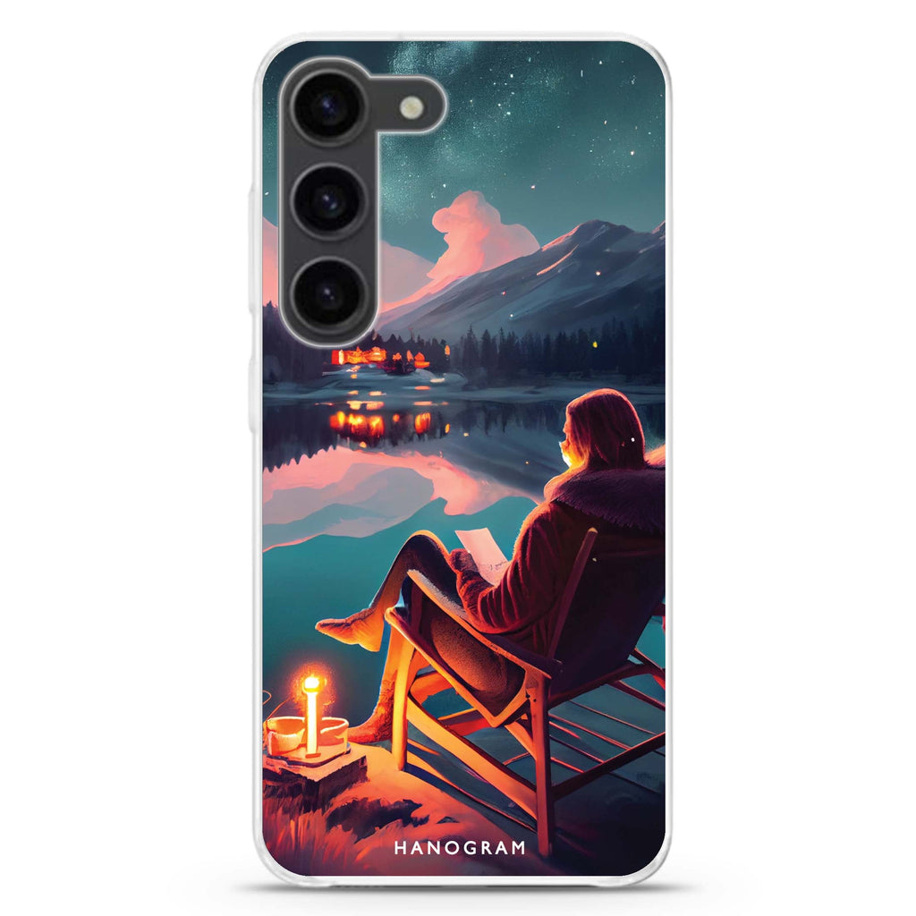 A Beautiful Night ultra-clear case for Samsung Galaxy S23/S22, front view