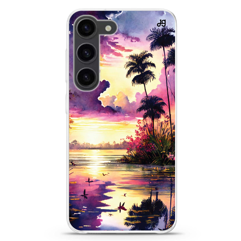 Tropical rainforest ultra-clear case for Samsung Galaxy S23/S22, front view