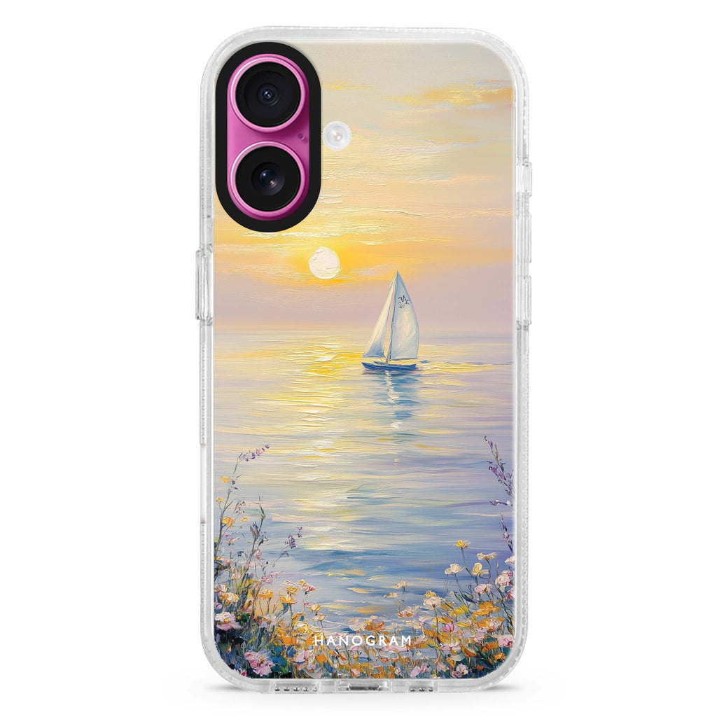 Serene Dawn MagSafe Compatible iPhone 16 Ultra Clear Case - Personalized and Stylish Protection