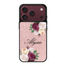 Glittering Floral personalized name spring flower floral sparkle iPhone 18 Pro Max mirror case