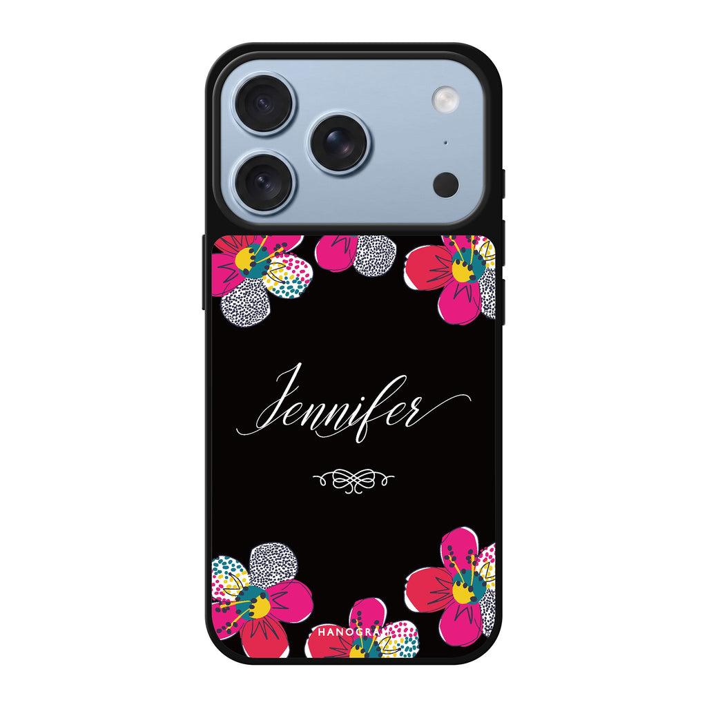 Stunning Floral personalized name spring flower floral iPhone 18 Pro Max mirror case
