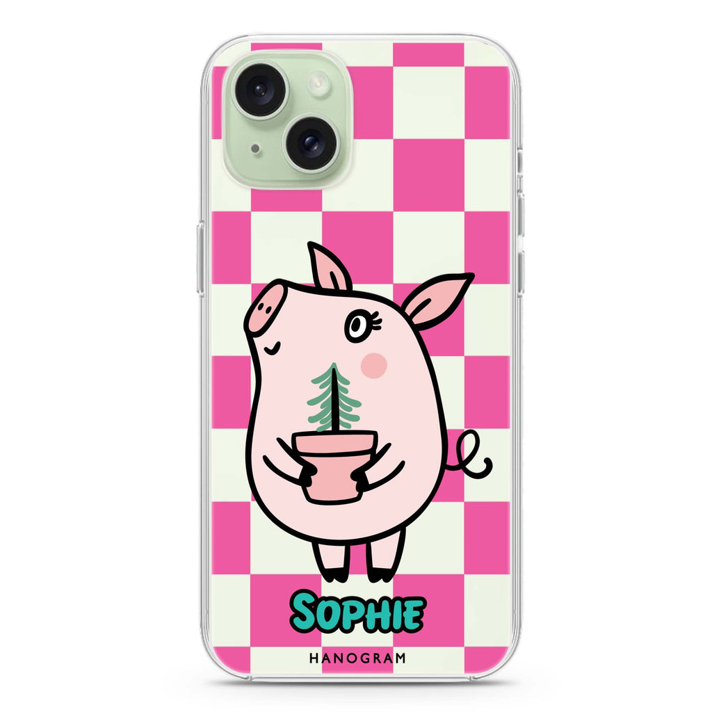 Lovely Pig iPhone 15 plus Ultra Clear Case