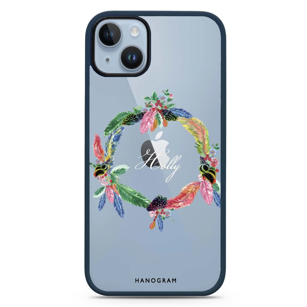 Watercolour Feather iPhone 15 Impact Guard Bumper Case