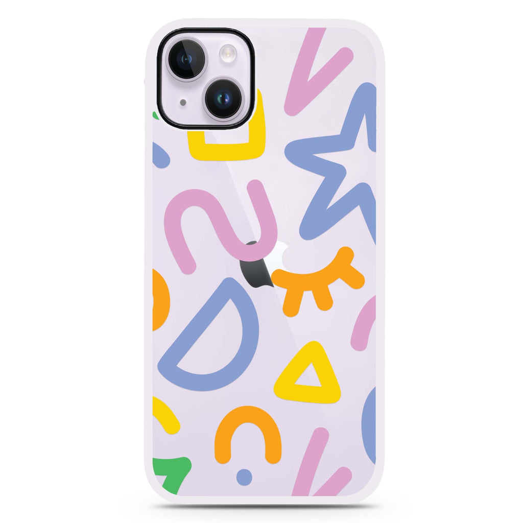 Abstract Doodles iPhone 15 Impact Guard Bumper Case