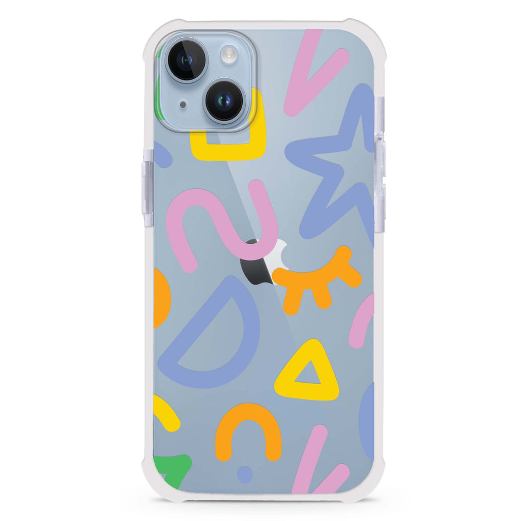 Abstract Doodles iPhone 15 Plus Ultra Shockproof Case