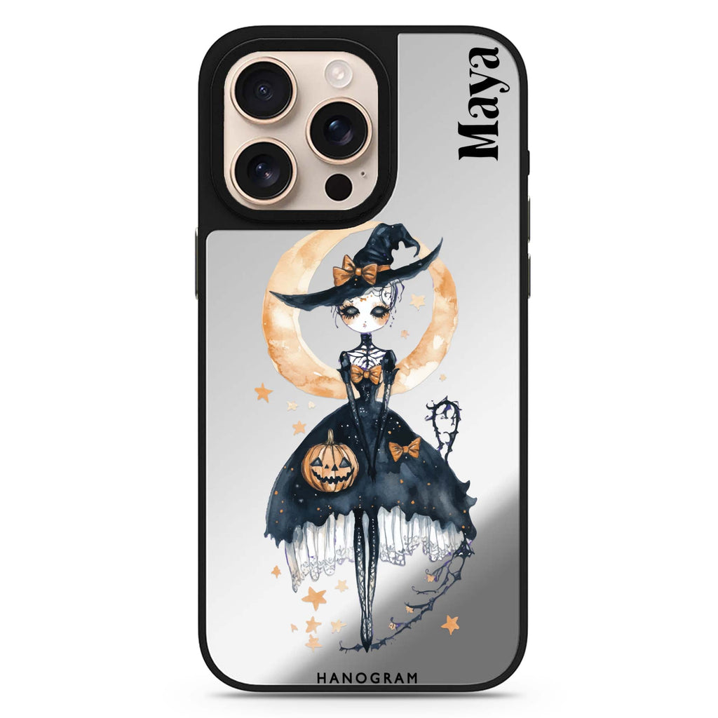 Mystic Witch Glow personalized name MagSafe mirror case for iPhone 16/15/14 Pro Max and Pro, main view