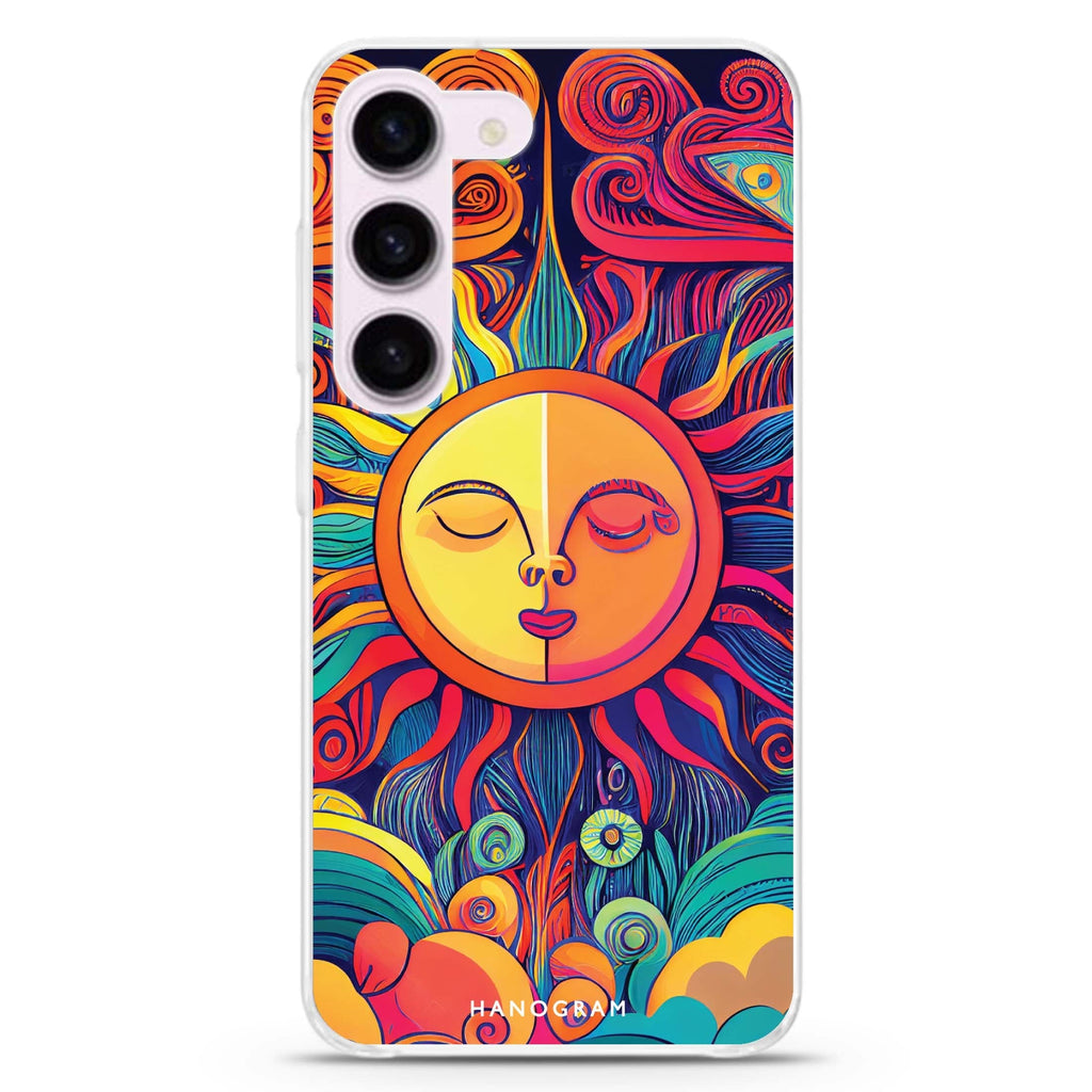 Magic Sun Face ultra-clear case for Samsung Galaxy S23/S22, front view