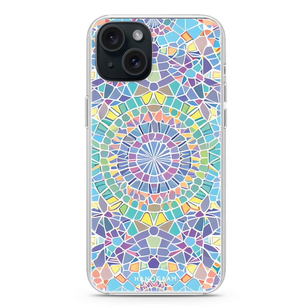 Mosaic artwork iPhone 15 Plus MagSafe Compatible Ultra Clear Case