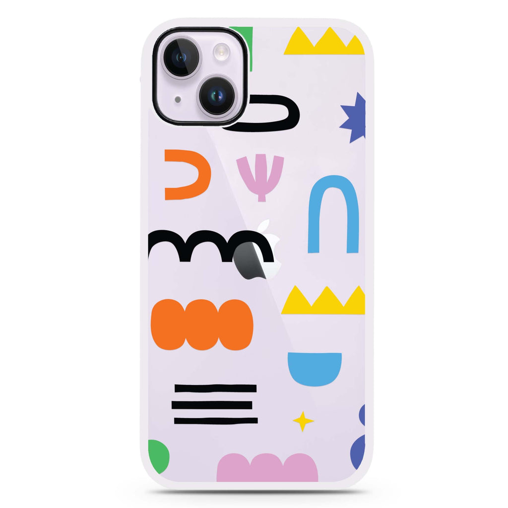 Abstract Doodles Pattern iPhone 15 Impact Guard Bumper Case