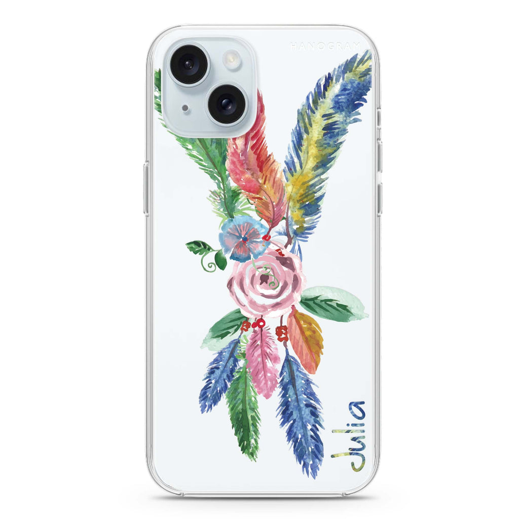Feather Love iPhone 15 plus Ultra Clear Case