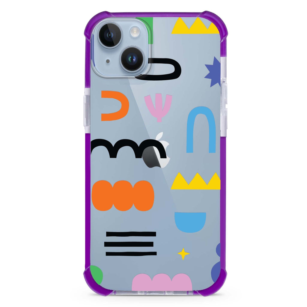 Abstract Doodles Pattern iPhone 15 Plus Ultra Shockproof Case