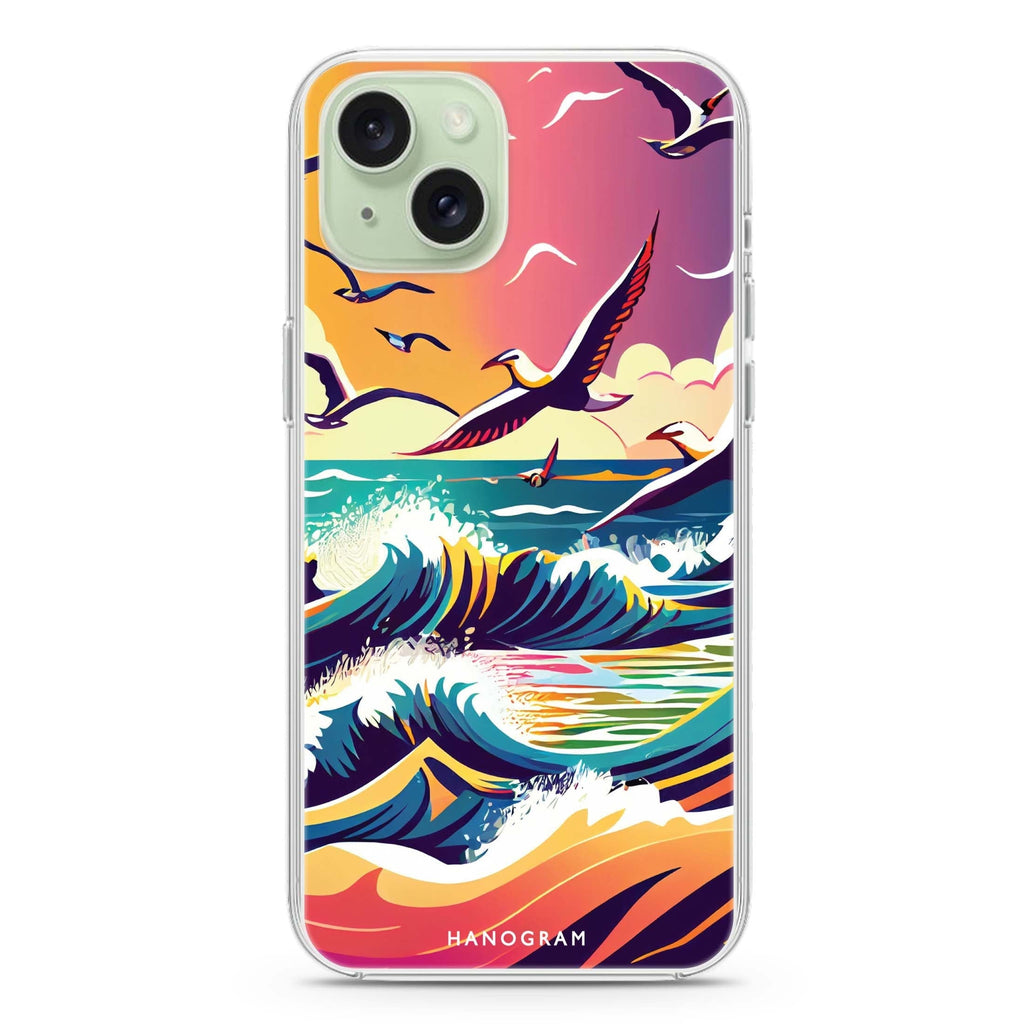 Waves & seagulls iPhone Ultra Clear Case