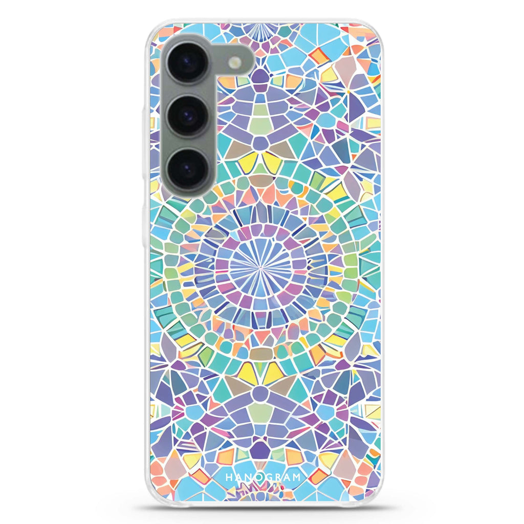 Mosaic artwork ultra-clear case for Samsung Galaxy S23/S22, front view