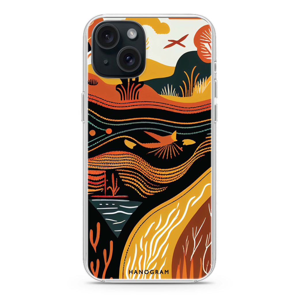Abstract painting iPhone 15 Plus MagSafe Compatible Ultra Clear Case