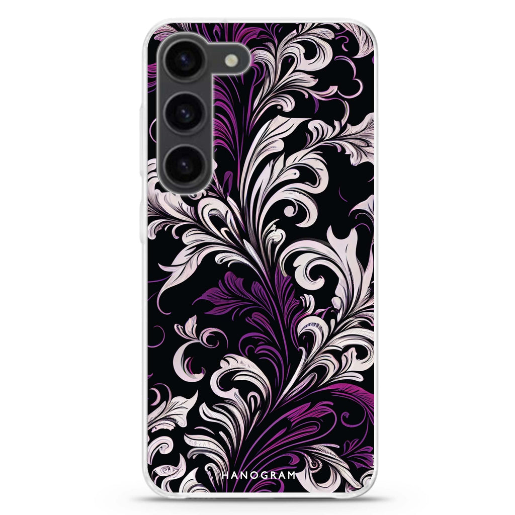Floral ultra-clear case for Samsung Galaxy S23/S22, front view