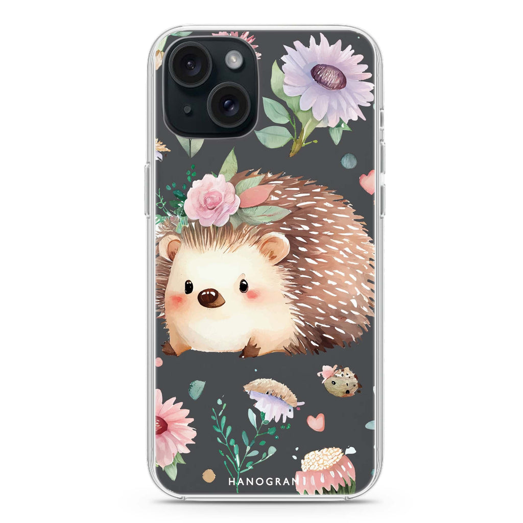 Hedgehog iPhone 15 plus Ultra Clear Case