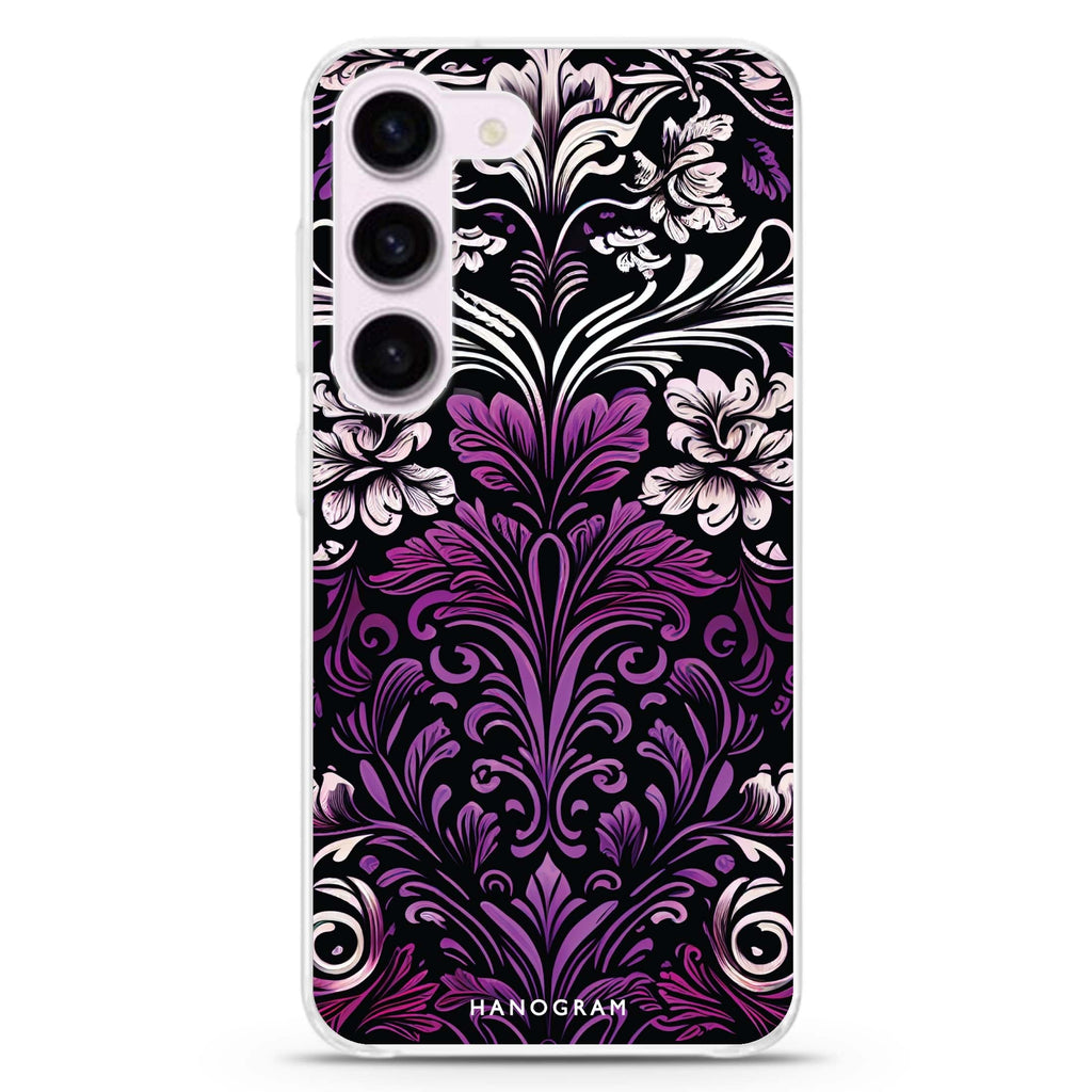 Floral ultra-clear case for Samsung Galaxy S23/S22, front view
