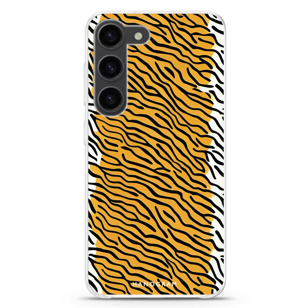Leopard print ultra-clear case for Samsung Galaxy S23/S22, front view